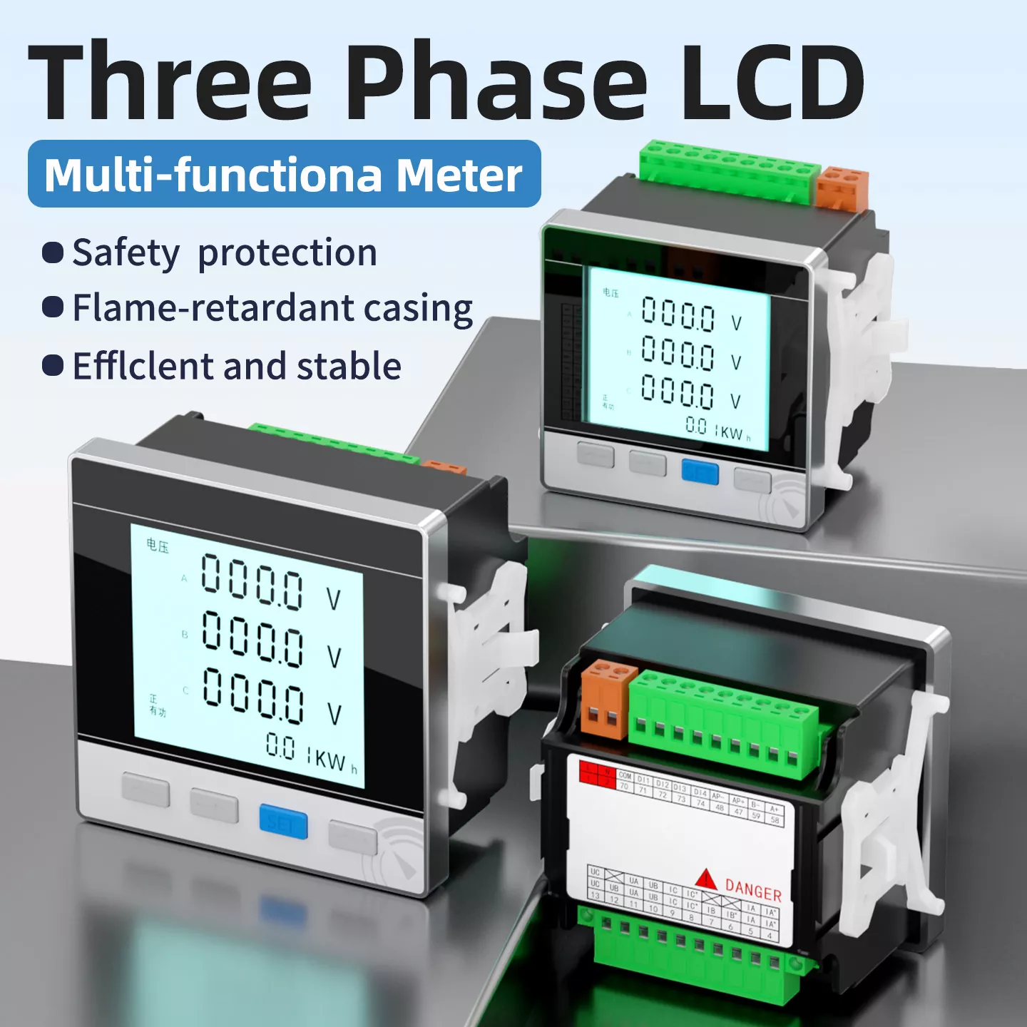 Dreiphasiges LCD-Multifunktionsmessgerät