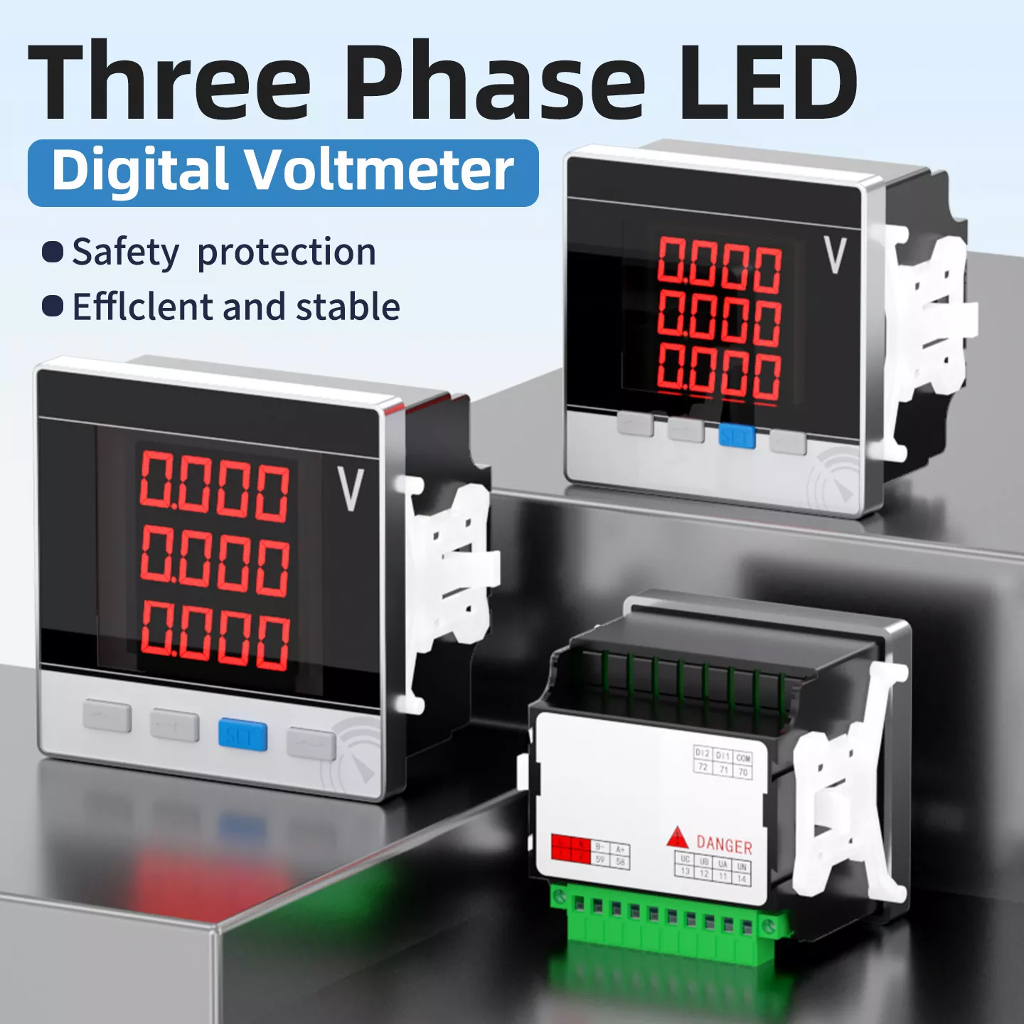 Dreiphasiges LED-Digitalvoltmeter